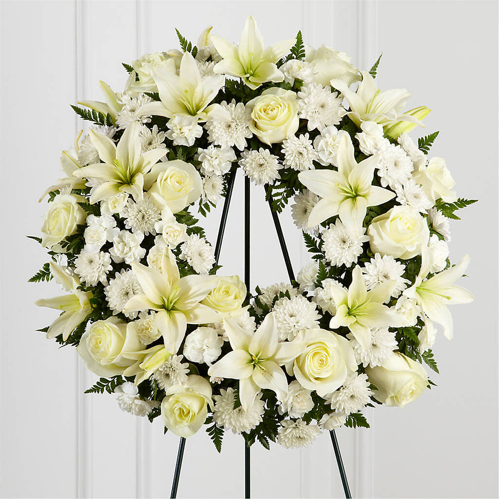 Treasured Tribute Wreath – ANNA'S FLOWERS & GIFTS, West Long Branch NJ