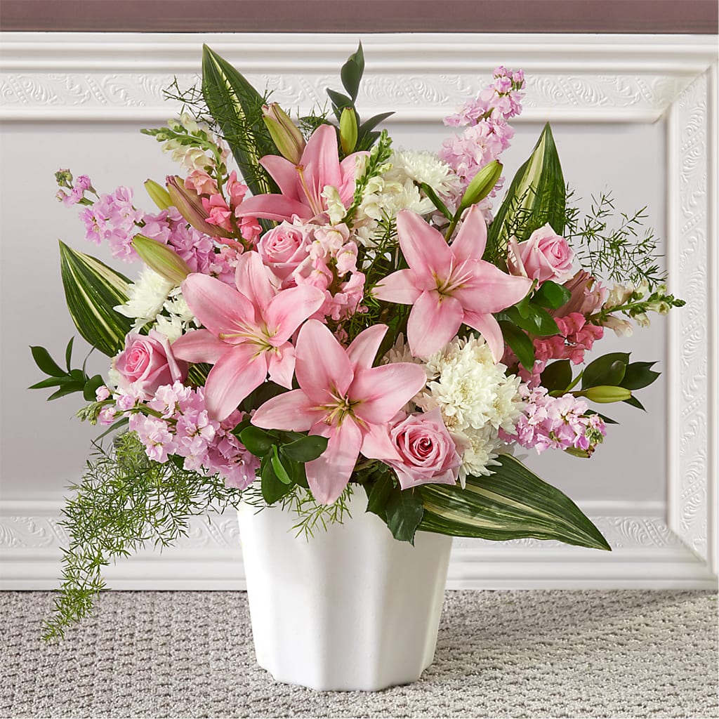 Simply Serene Floor Basket – ANNA'S FLOWERS & GIFTS, West Long Branch NJ