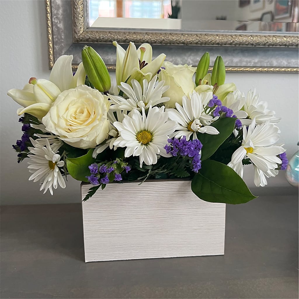 Beyond Blue Box Bouquet – ANNA'S FLOWERS & GIFTS, West Long Branch NJ