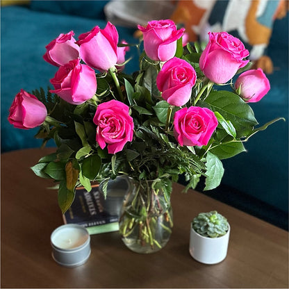 Long Stem Pink Rose Bouquet – ANNA'S FLOWERS & GIFTS, West Long Branch NJ