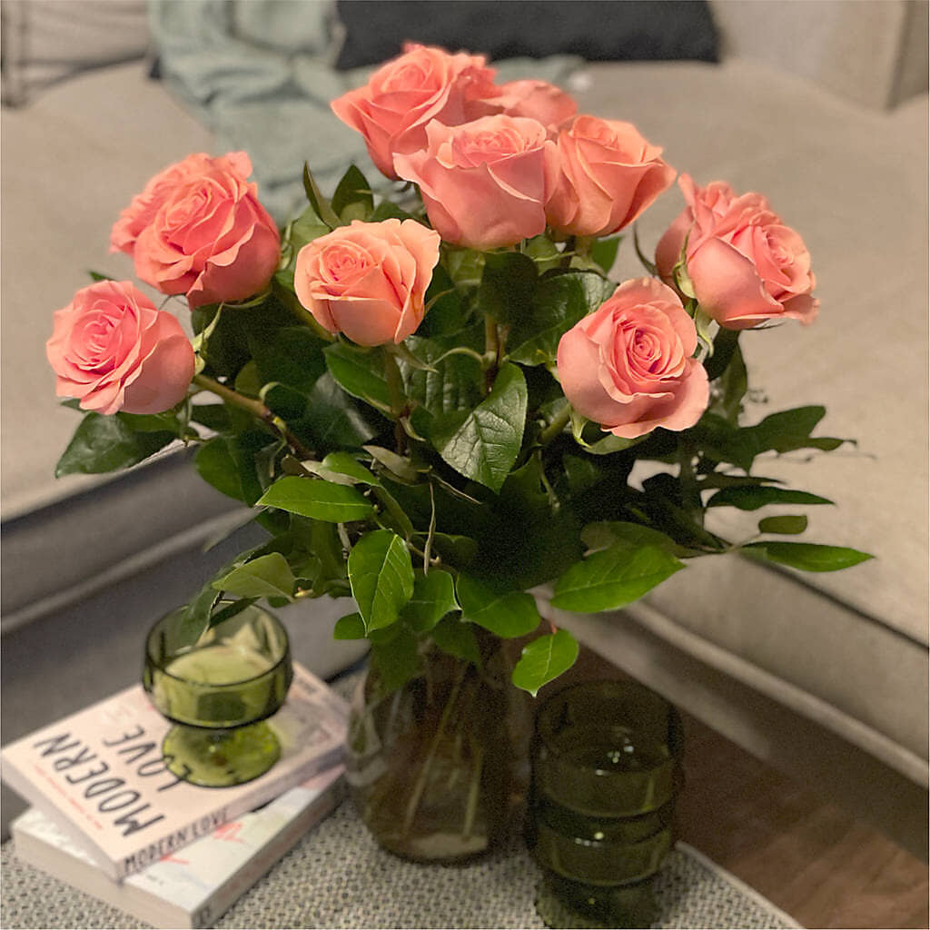 Long Stem Pink Rose Bouquet – ANNA'S FLOWERS & GIFTS, West Long Branch NJ
