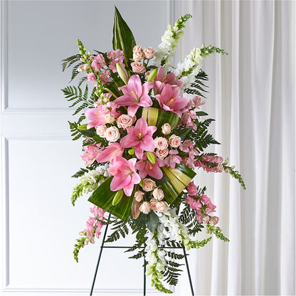 Elegant Embrace Standing Spray – ANNA'S FLOWERS & GIFTS, West Long Branch NJ